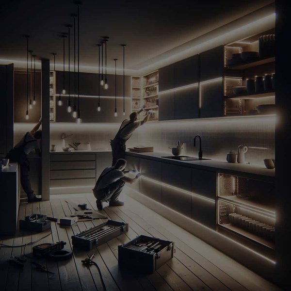 Quelle méthode pour installer un éclairage sous les meubles de cuisine pour un effet moderne ?